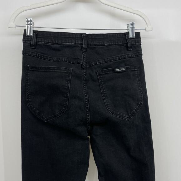 ROLLA'S Size 29 East Coast Boot High Rise Jeans Flare Black 27" Inseam Women's - Picture 6 of 7